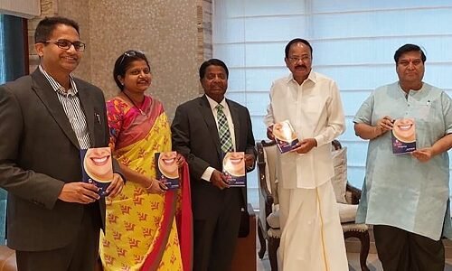 HE Sri M. Venkaiah Naidu, Vice President of India, releases ‘SMILE DESIGNING’ book authored by  eminent dentist Prof. Dr. M.S. Gowd!