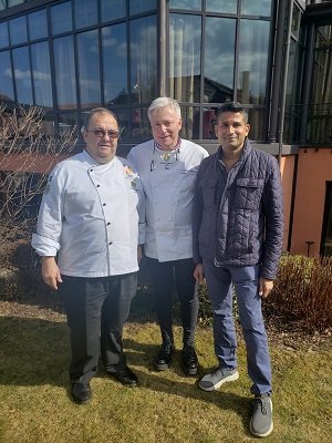 L-R Chef Patrick, Chef Christian Tetedoie, Parixit Fondekar