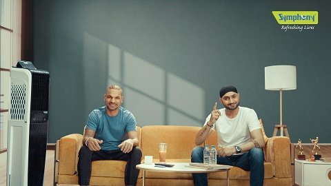 Symphony limited ropes-in ace cricketers Harbhajan Singh and Shikhar Dhawan for a unique AI-led campaign