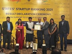 Dr. Omkar Rai, Executive Chairman, Startup Odisha receiving the award