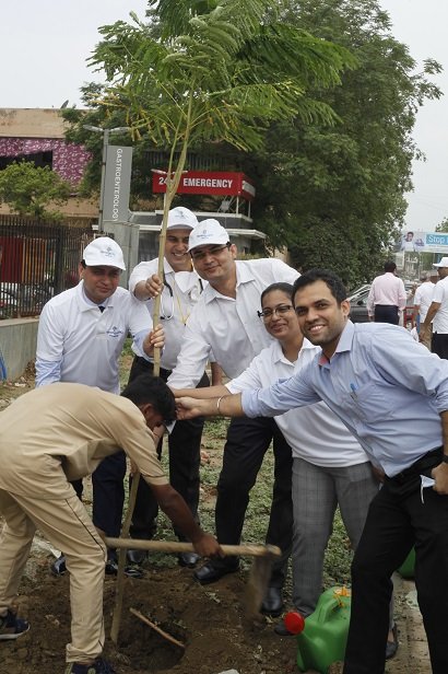 Marengo QRG Hospital celebrated National Doctors Day in a unique way by initiating a tree plantation drive