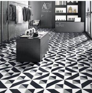 Antica Ceramica Black & White Pattern Tiles Collection3