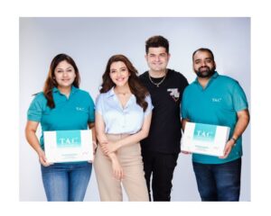 L-R - Shreedha Singh, co founder T.A.C, Actress Kajal Aggarwal, Dabboo and Param Bhargawa, Founder T.A.C