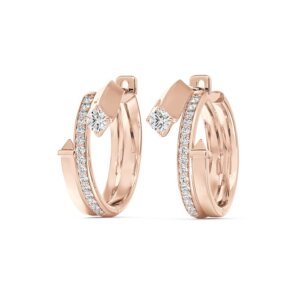 Forevermark Avaanti Wrap Pavé-set Hoop Earrings in rose gold