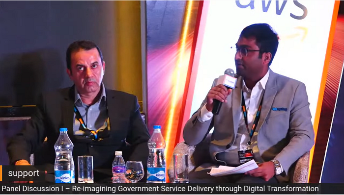 Mr. Raveesh Reddy, VP, Quixy speaking at the GovConnect Digital Transformation Summit in Hyderabad