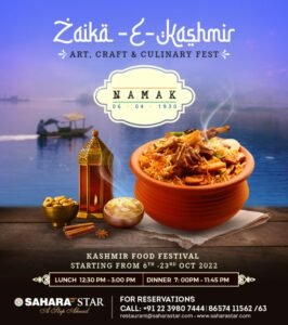 Feel the Essence of Kashmir at Hotel Sahara Star with Zaika-E-Kashmir
