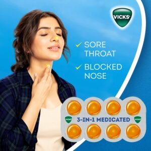 Vicks’ 3 in 1 medicated throat lozenge