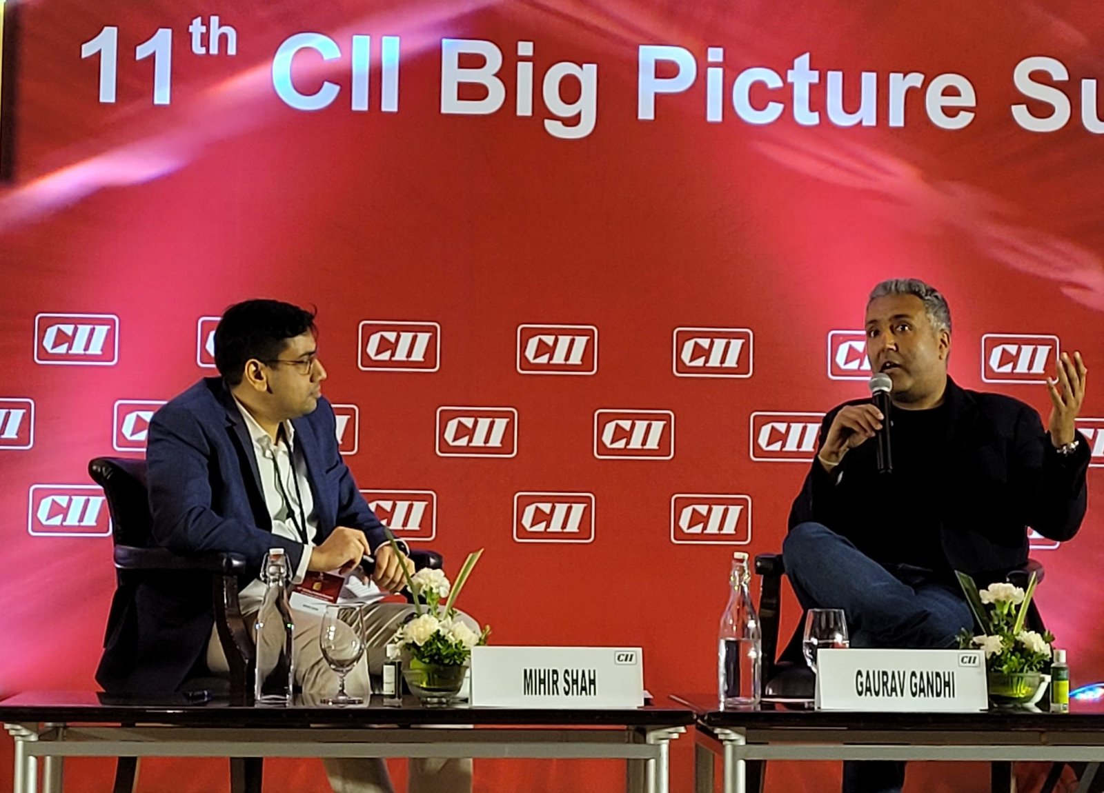 Gaurav Gandhi (R) and Mihir Shah (L) at CII Big Picture Summit 2022