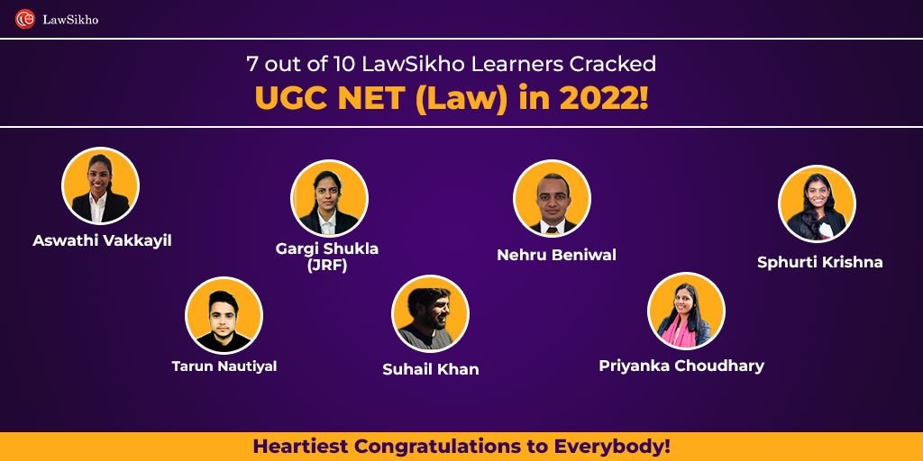 LawSikho students score big with UGC-NET (Law) exam