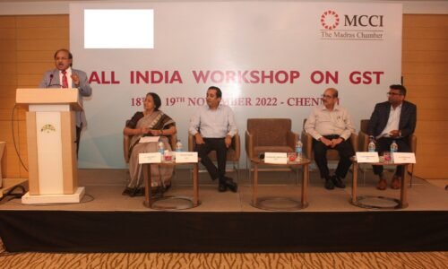 MCCI organizes an all-India workshop on GST; Two-day workshop commenced in Chennai today