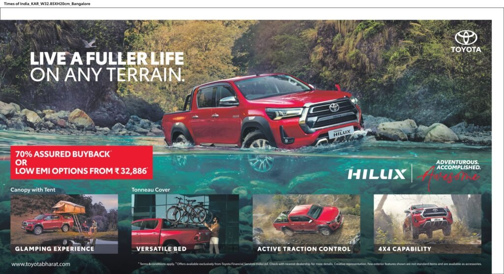 Toyota Kirloskar Motor announces Assured Buyback Scheme for its iconic Lifestyle Utility Vehicle – The Hilux