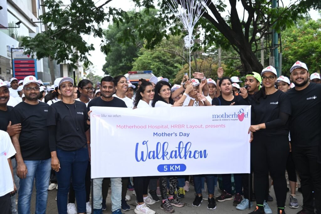 Motherhood Hospitals organized a walkathon to celebrate Mother’s Day