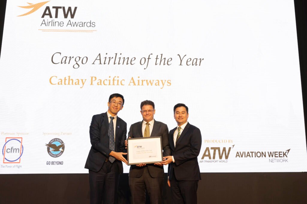 Cathay Cargo receives Cargo Airline of the Year accolade at ATW’s 49th Annual Airline Industry Achievement Awards