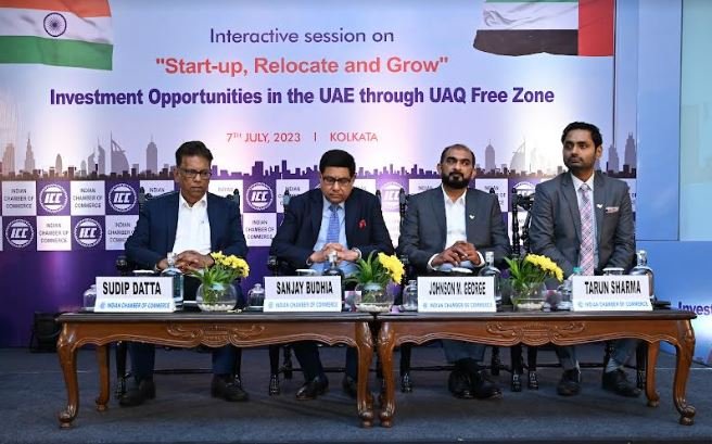 Indian Chamber of Commerce and United Arab Emirates UAQ Free Trade Zone held an interactive meeting
