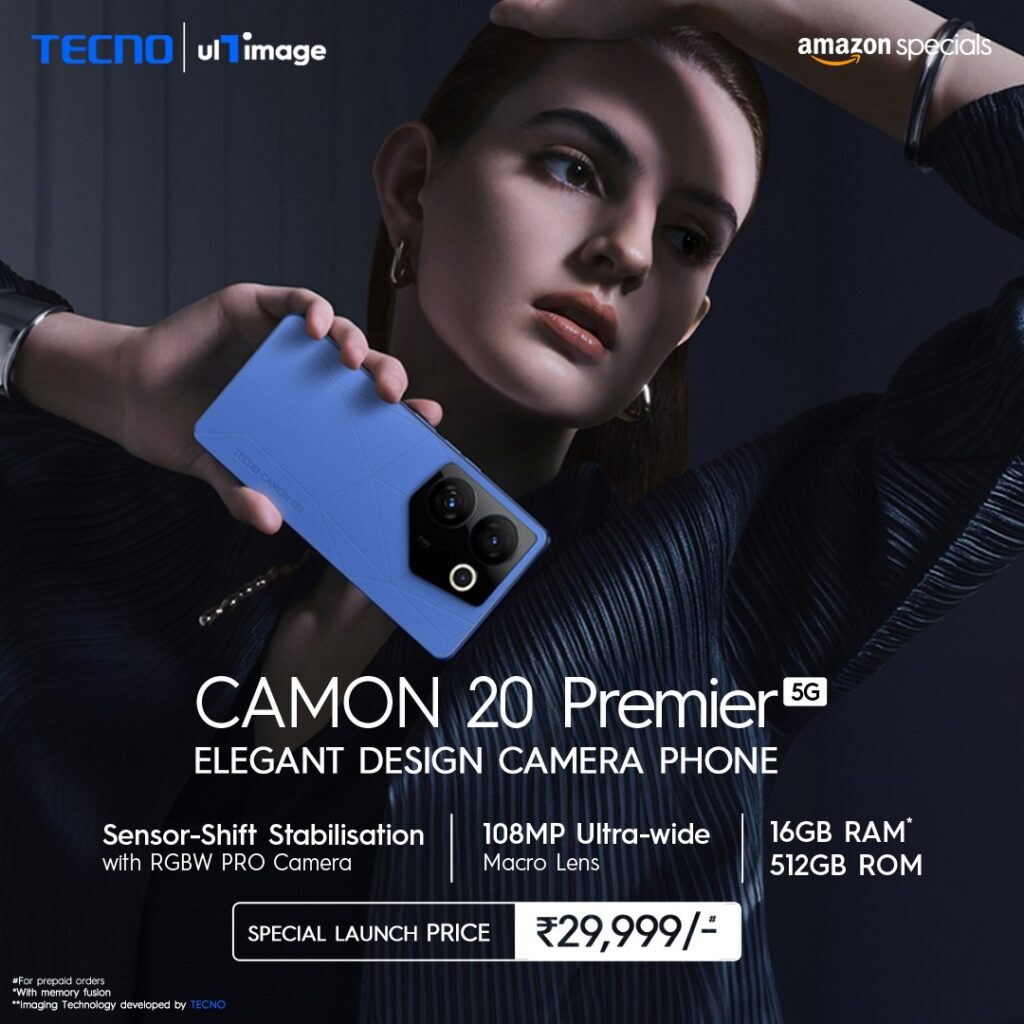 TECNO Launches CAMON 20 Premier 5G with Industry-First Sensor-shift Stabilisation with RGBW Pro and 108MP Ultra-Wide Lens