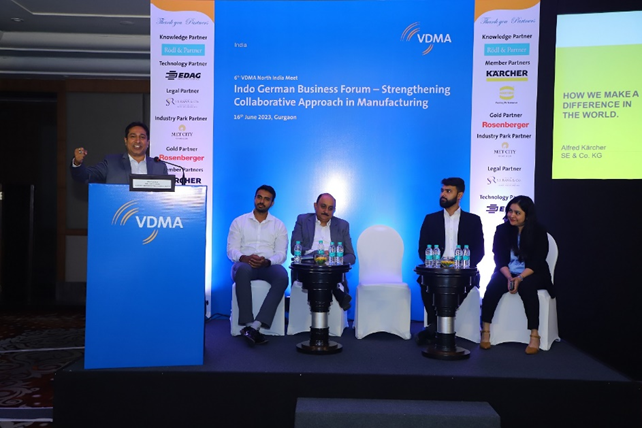 L-R: - Mr Rohit Mishra (DGM - Sales, North And East) Speaking On The Key Topic ‘Innovative Cleaning Solutions based on Sustainable Manufacturing Processes’