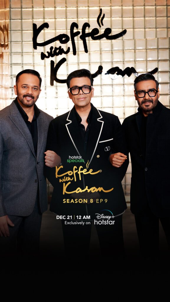 Ajay Devgn and Rohit Shetty grace the Koffee couch with their humorous wit only on Disney+ Hotstar