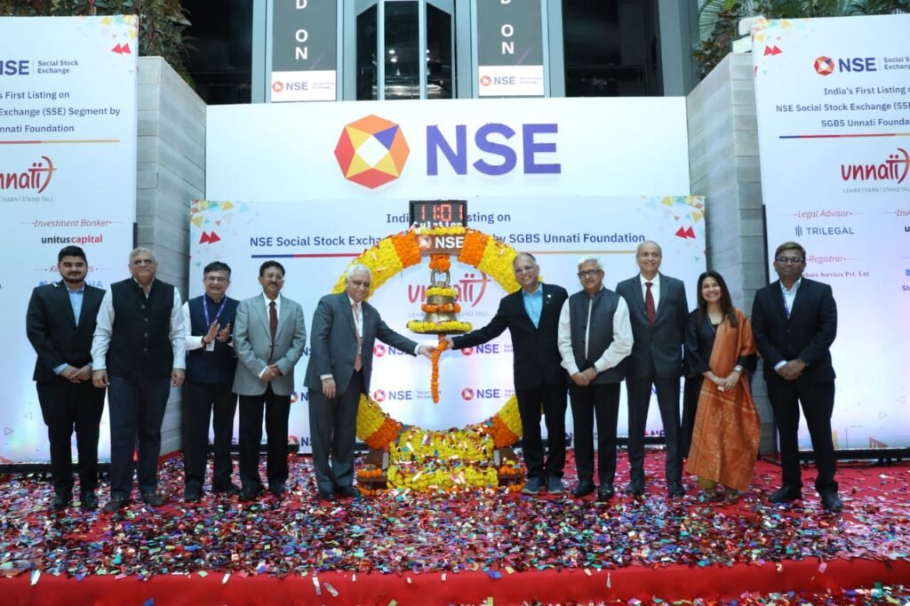National Stock Exchange (NSE) Celebrates India's First Ever Listing on Social Stock Exchange Segment by SGBS Unnati Foundation