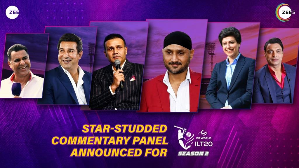 ZEE Entertainment Reveals Star-Studded Commentator Panel for  DP World ILT20 Season 2; Promises a Global Cricketing Spectacle