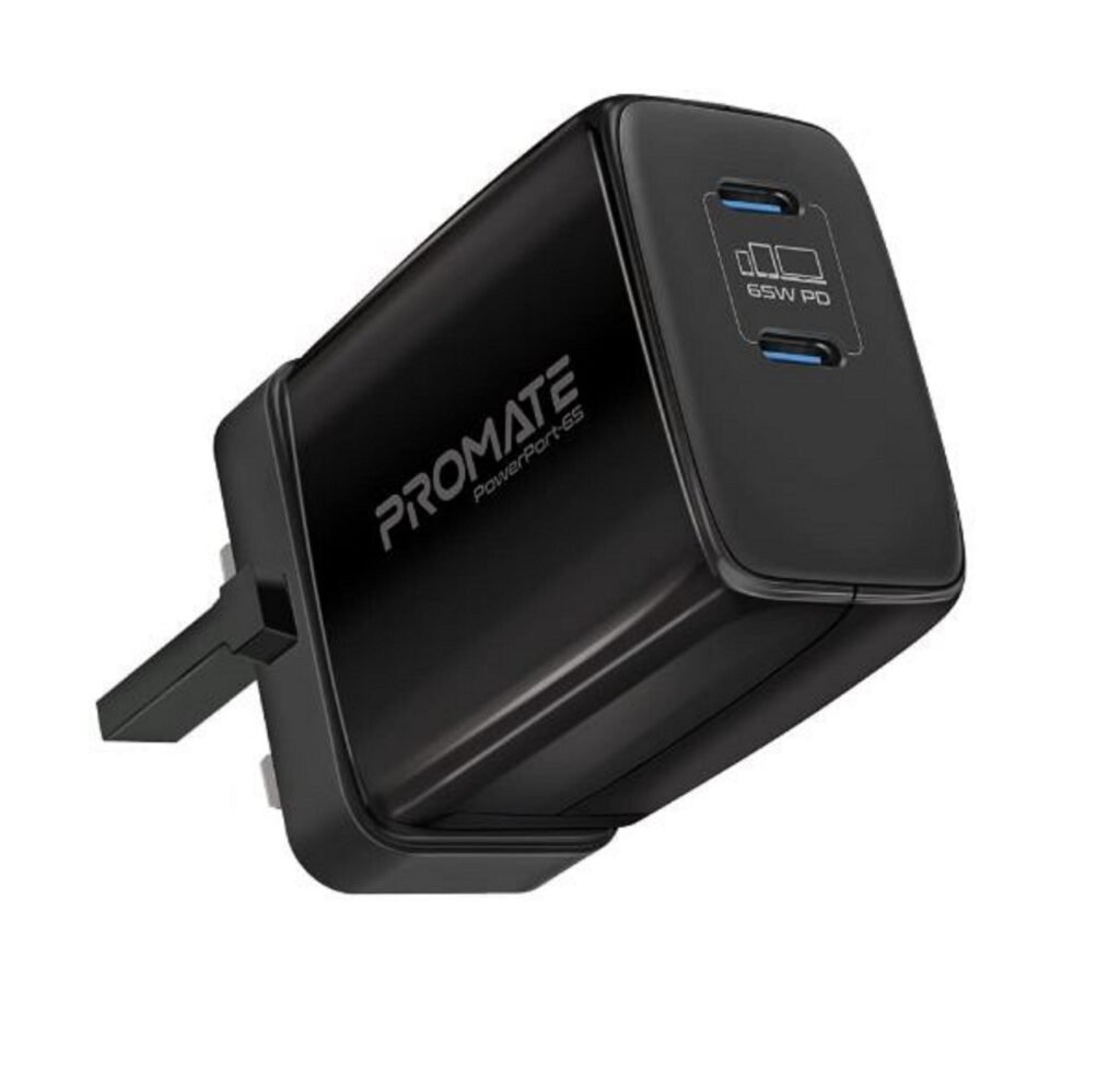 Promate announces PowerPort Dual USB-C 65W Power Delivery, GaNFast Charger