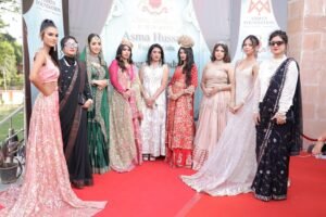 Models walking for Designer Asma Hussain