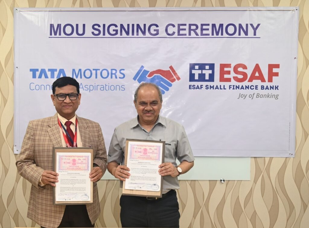 Tata Motors signs MoU with ESAF Small Finance Bank for commercial vehicle financing