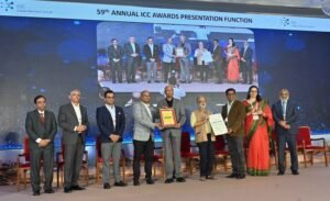 Left to Right - Rakesh Maheshwari, Deputy Manager along with Pramod Kirdat, Manager, Global Procurement & Logistics, LANXESS India receiving the award